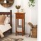 Slim 2 Tier Nightstand with Drawer and Shelf for Bedroom or Living Room